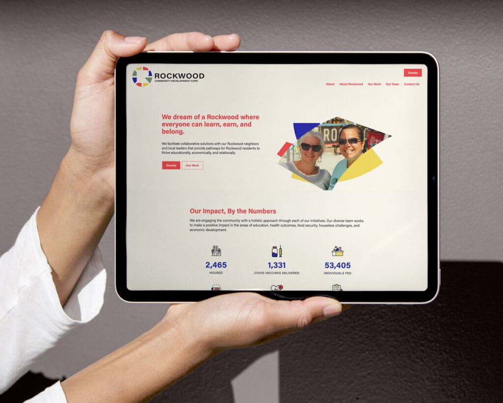 Rockwood CDC website presented on a tablet