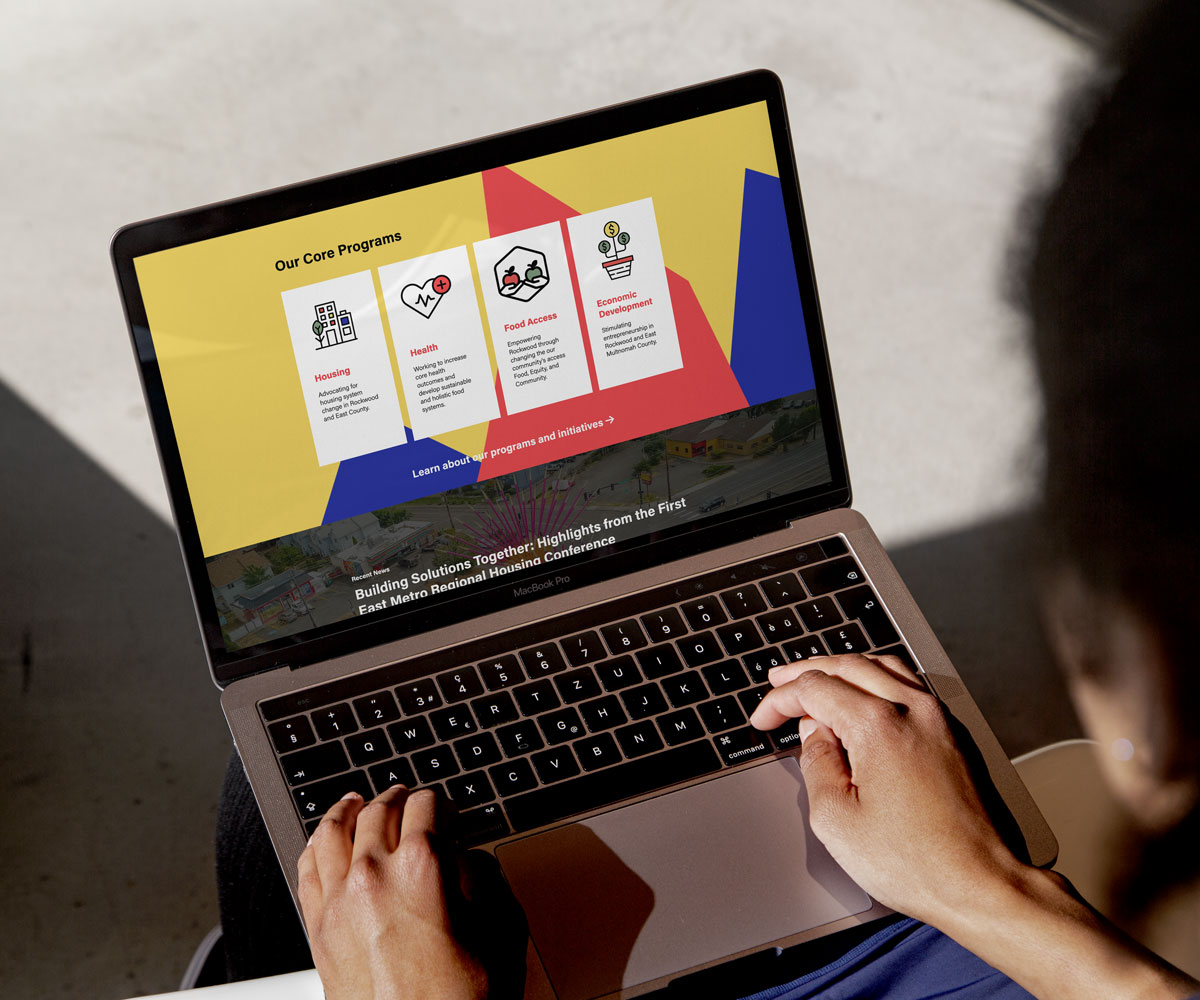 Rockwood CDC website design — Liminal nonprofit client