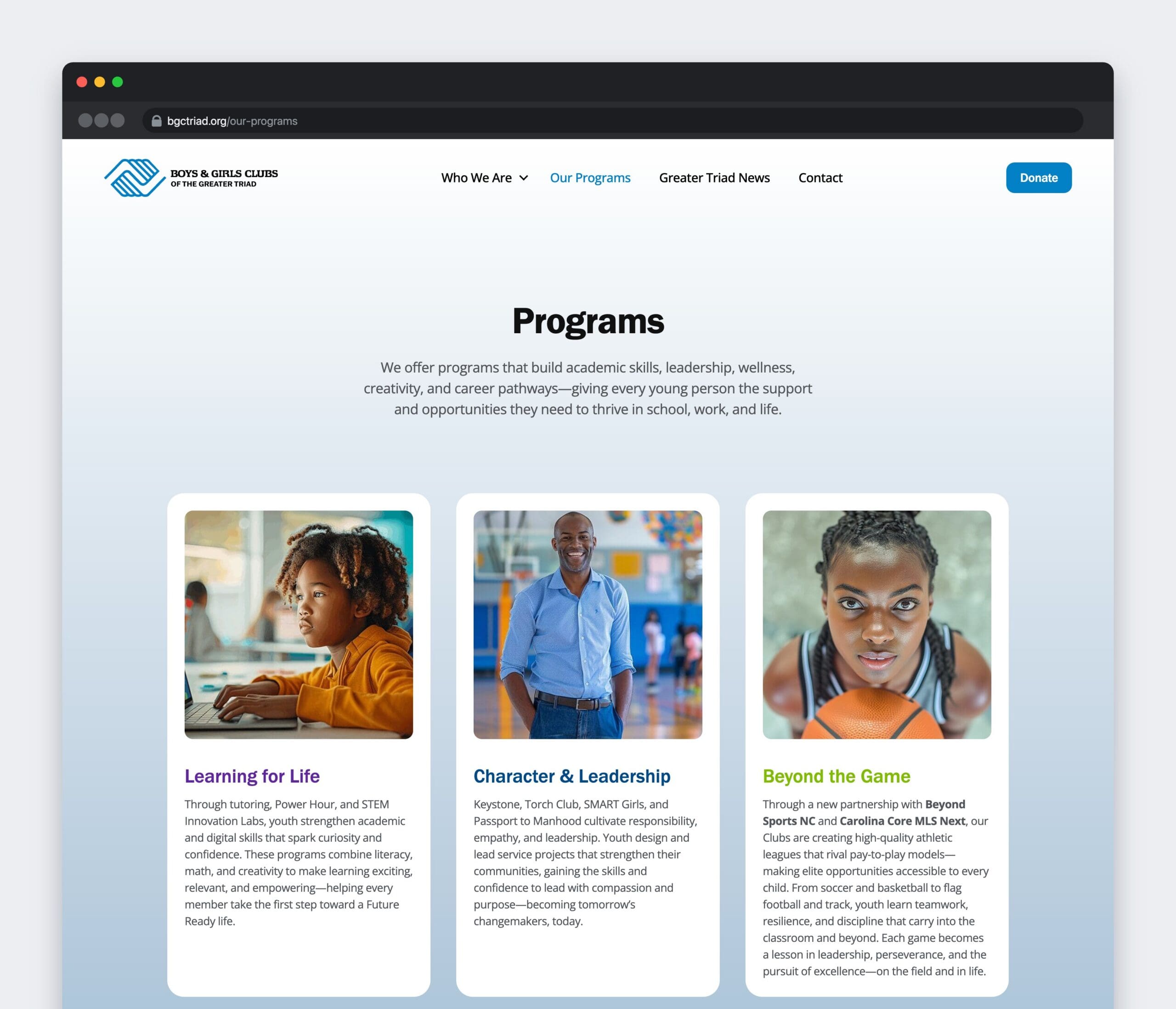 BGC Triad - Programs Frame -viewport-