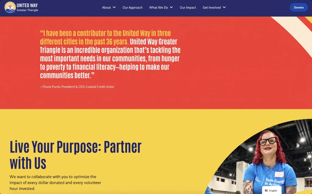 United Way Greater Triangle website and community partners