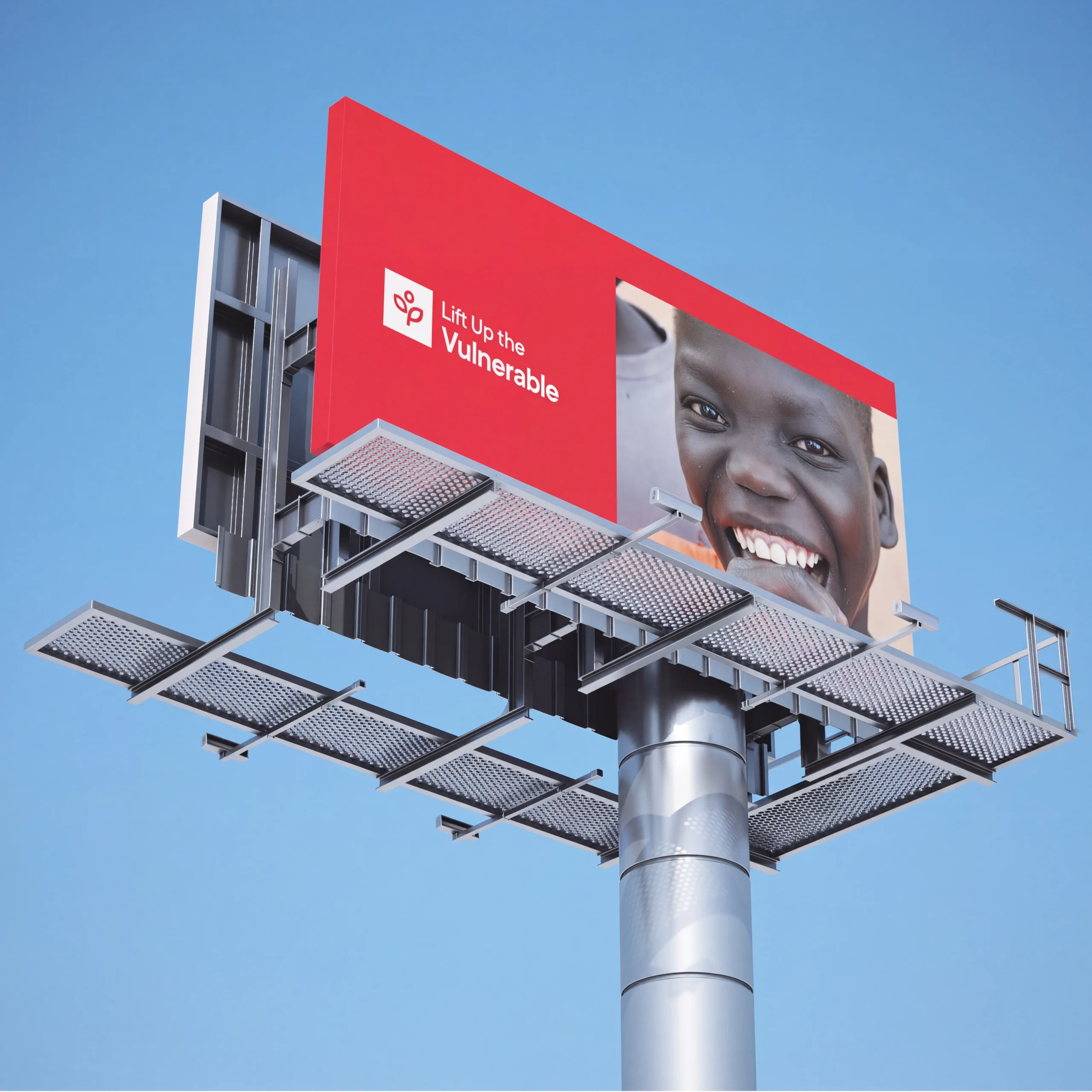 Lift Up the Vulnerable campaign brought to a large-scale outdoor placement.