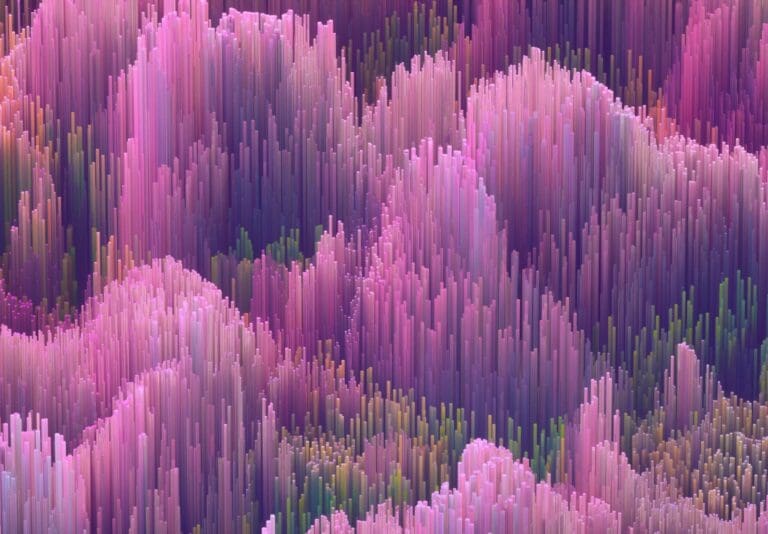 Abstract pink and purple data landscape